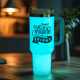 Blue Glow in the Dark Stainless Steel Tumbler with Removable Handle (40oz)