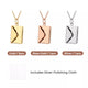 Stainless Steel Mixed Colors Envelope Necklace (3pcs)