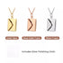 Stainless Steel Mixed Colors Envelope Necklace (3pcs)