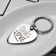 Stainless Steel Guitar Pick Keychain (10pcs)