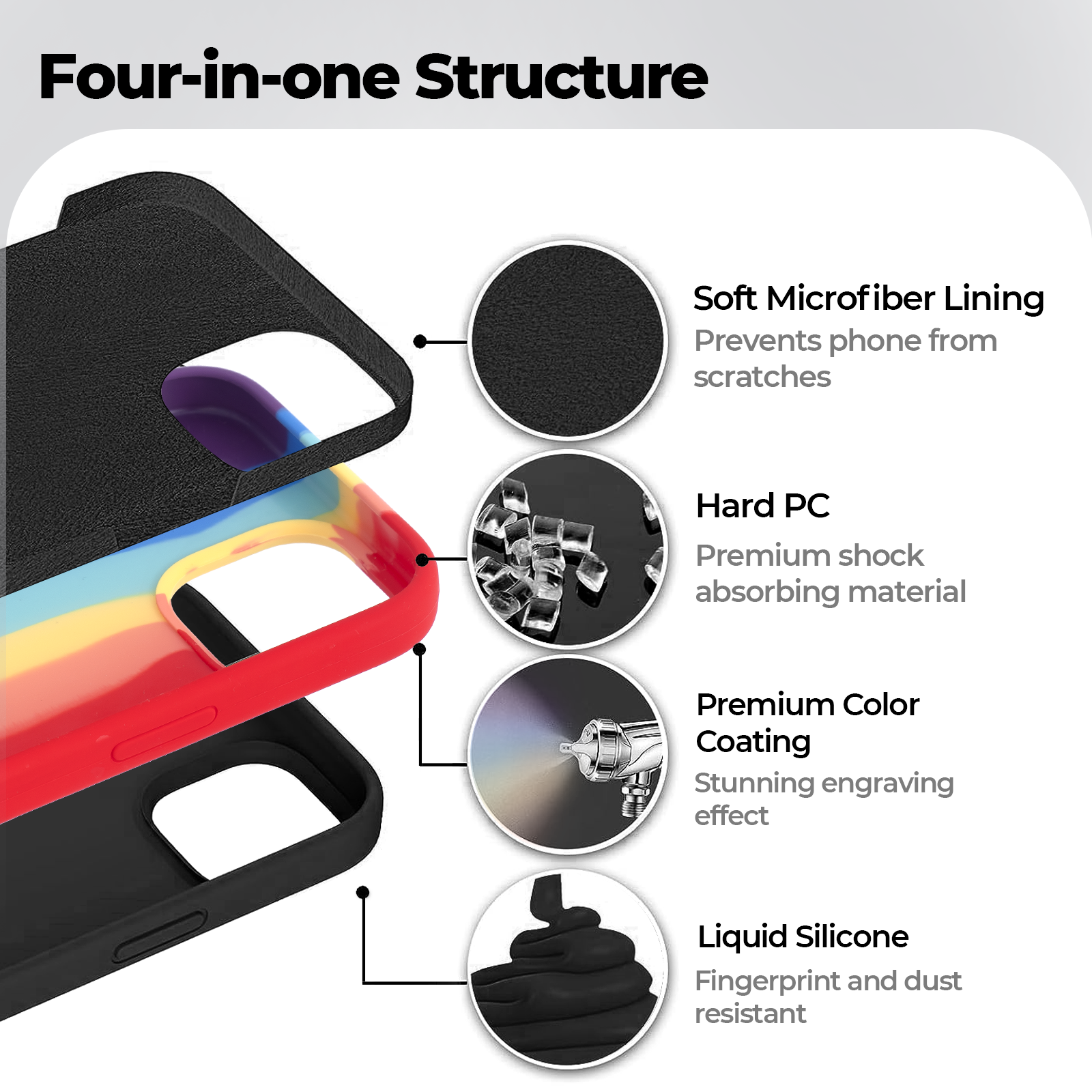 Silicone Magnetic iPhone Case & Apple Watch Bands with Laserable Filling