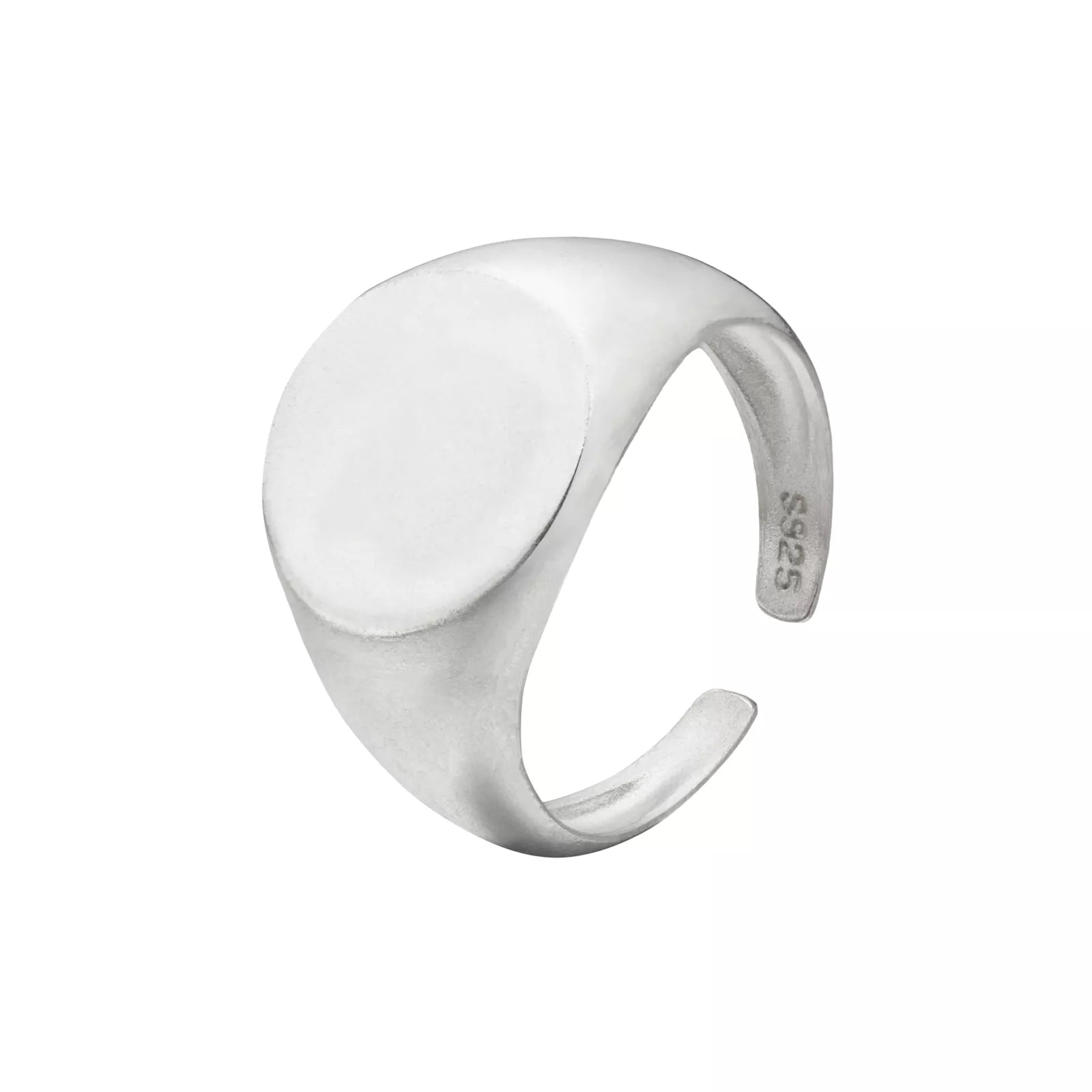 Silver Oval Signet Rings (3pcs)