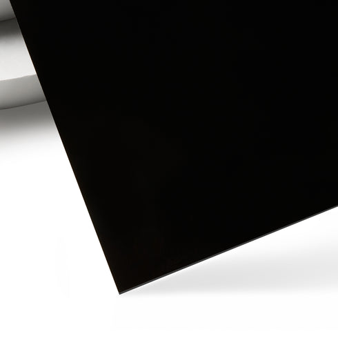 1/25" Black Opaque Glossy Acrylic Sheet Plexiglass for Diode Laser Cutting (10pcs)