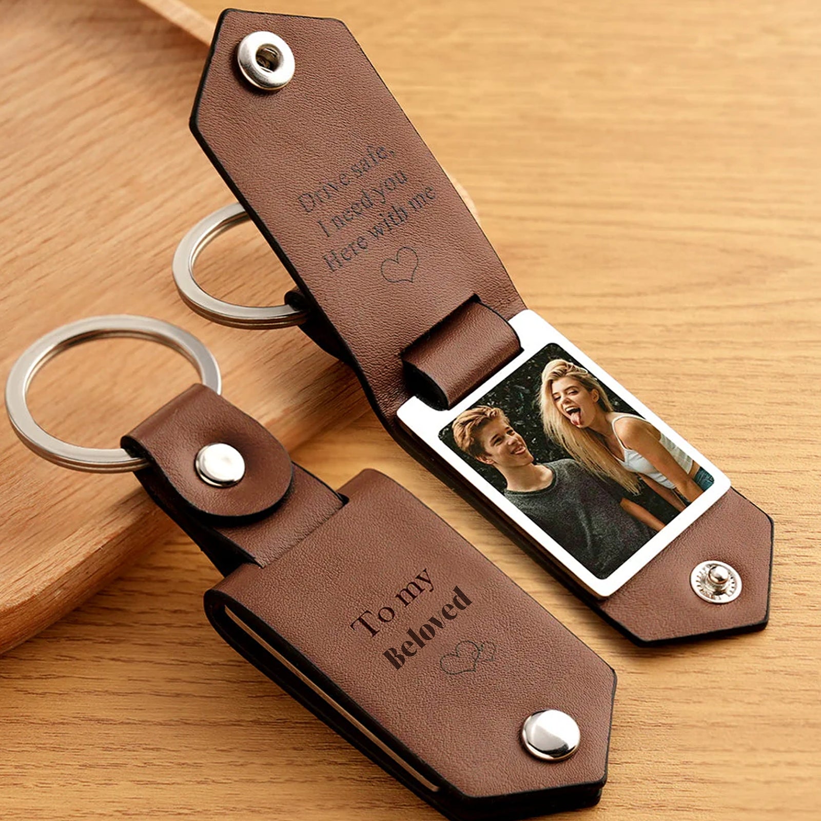 PU Keychain Holder with Sublimation Aluminum Sheet (4pcs)