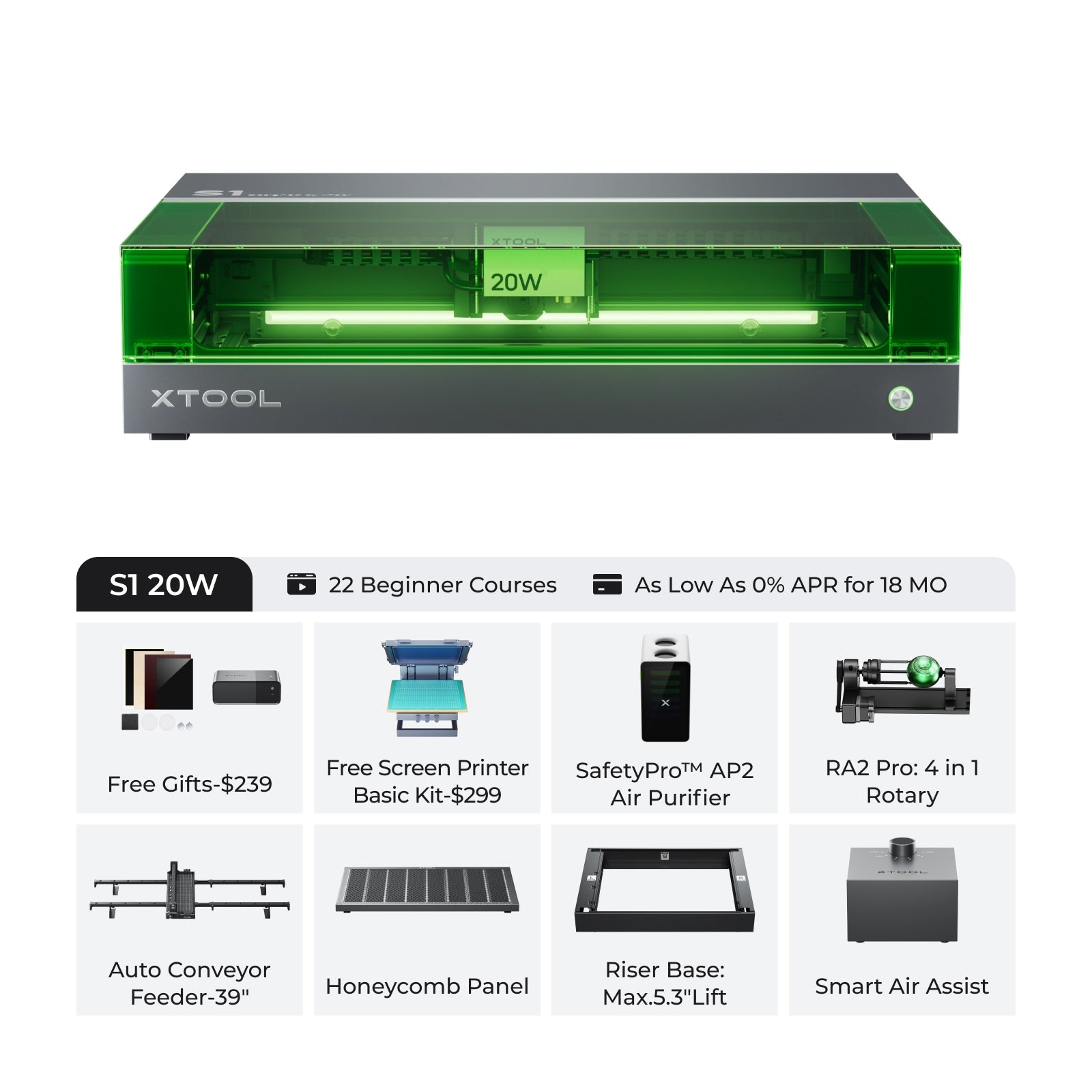 xTool S1 Enclosed Diode Laser Cutter