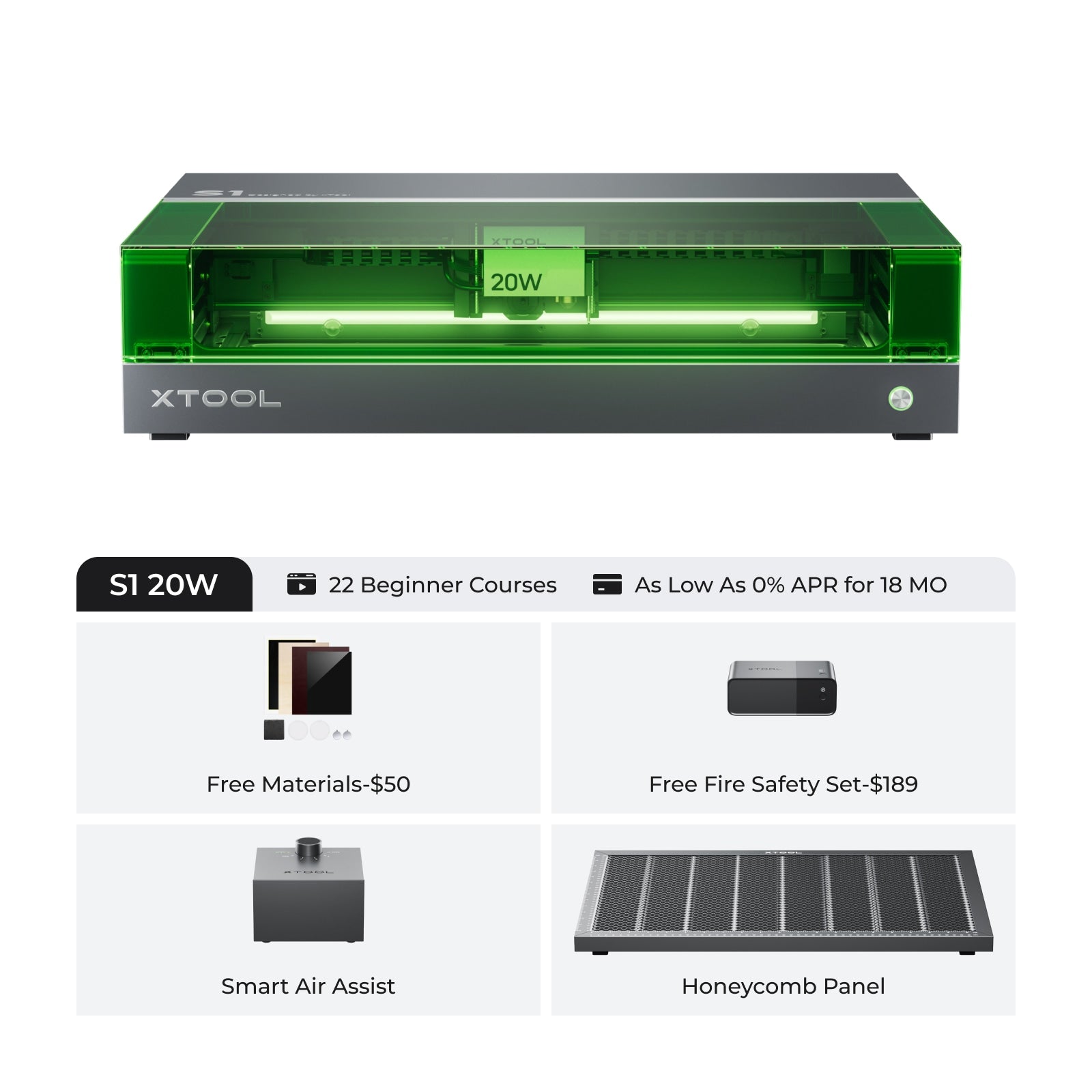 xTool S1 Enclosed Diode Laser Cutter