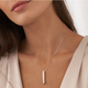 Stainless Steel Mixed Colors Vertical Bar Necklace (6pcs)