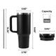 Black to Gold Stainless Steel Tumbler with Removable Handle (40oz)