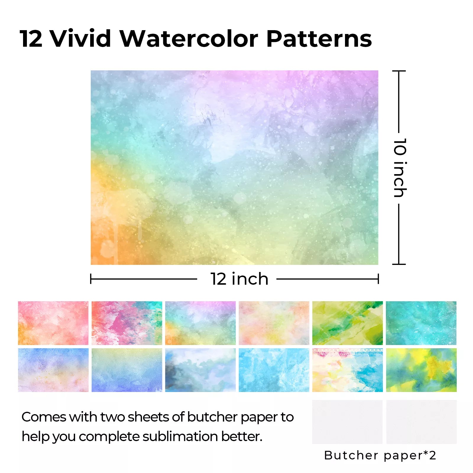 Watercolor Infusible Ink Transfer Sheets (14pcs) 12