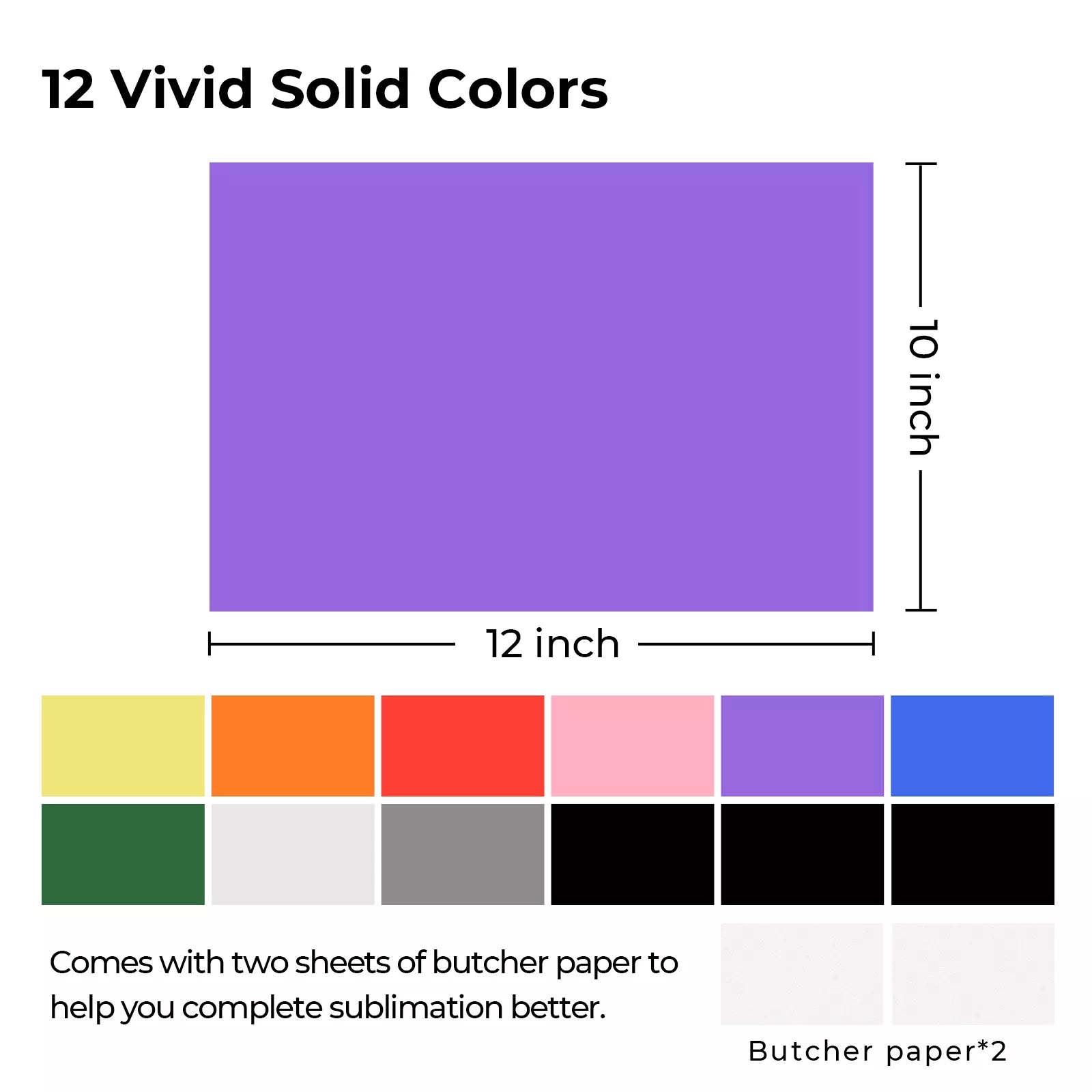 Solid Color Infusible Ink Transfer Sheets (14pcs)