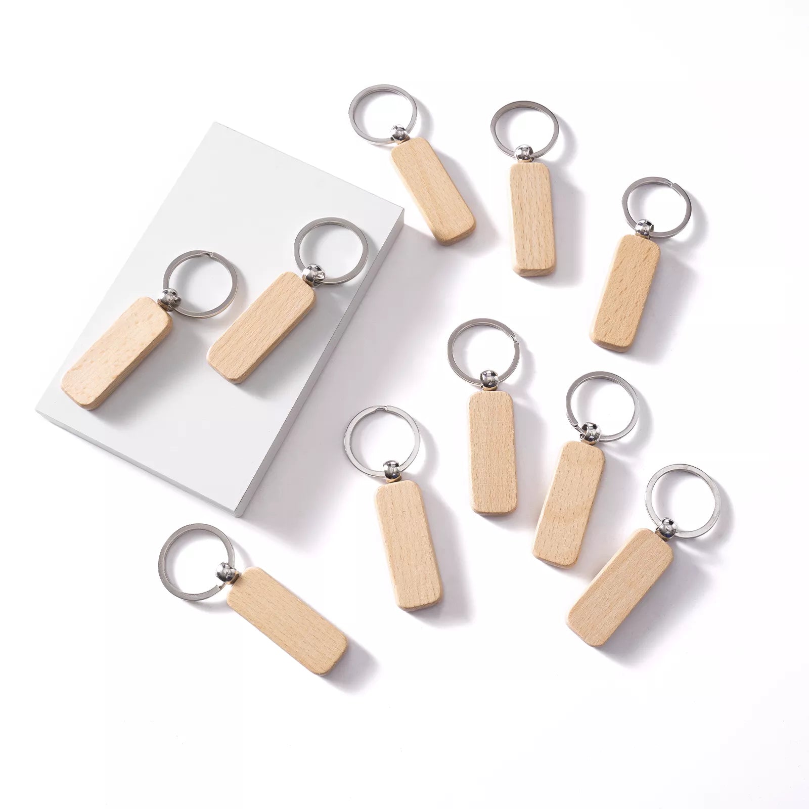 Wooden Shield Keychain Blanks(5 Pcs)
