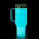 Blue Glow in the Dark Stainless Steel Tumbler with Removable Handle (40oz)