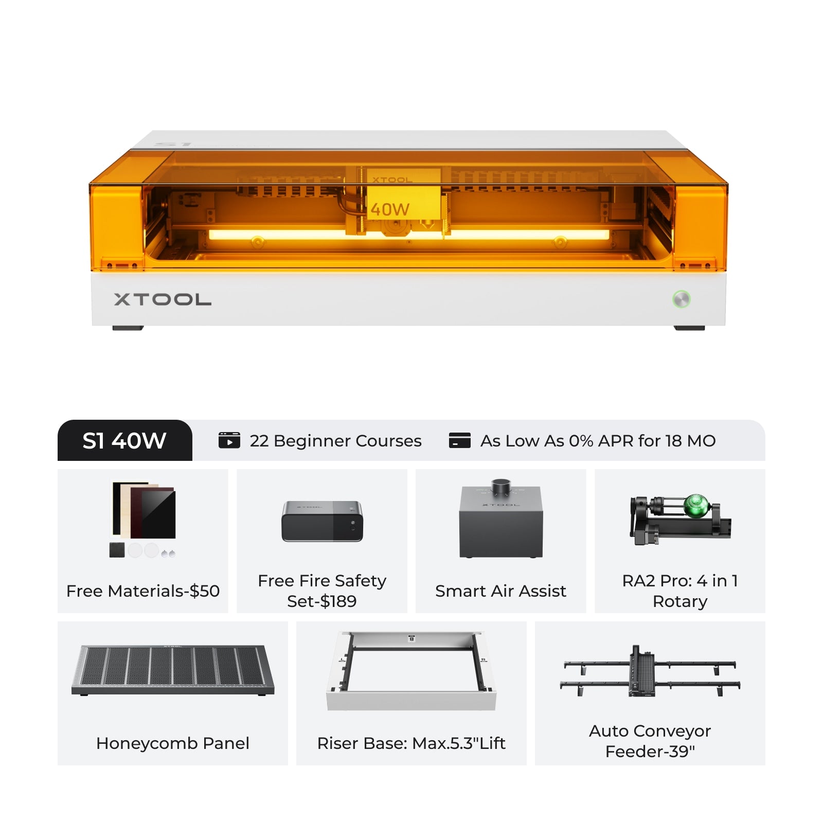 xTool S1 Enclosed Diode Laser Cutter