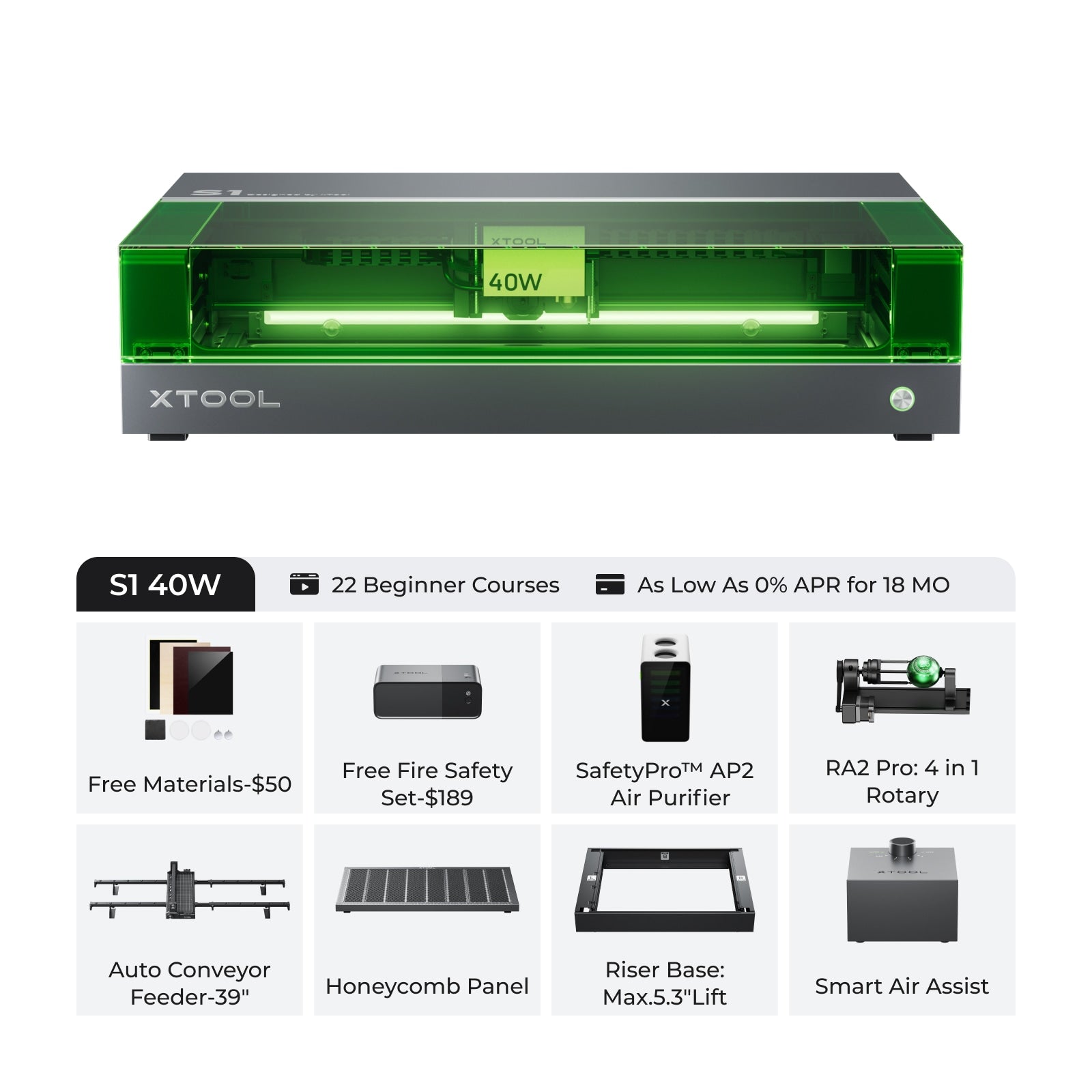 xTool S1 Enclosed Diode Laser Cutter