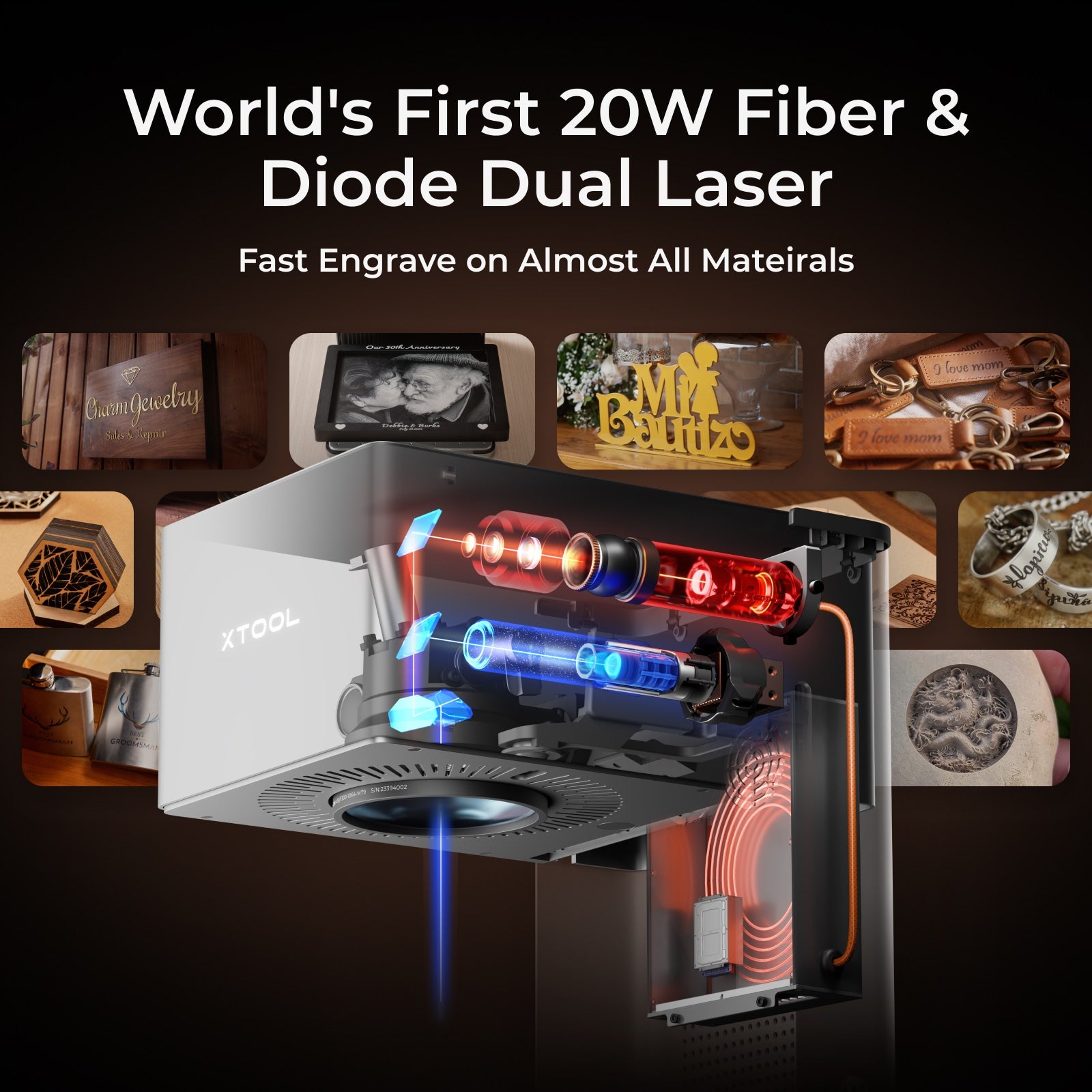 xTool F1 Ultra 20W Fiber & Diode Dual Laser Engraver