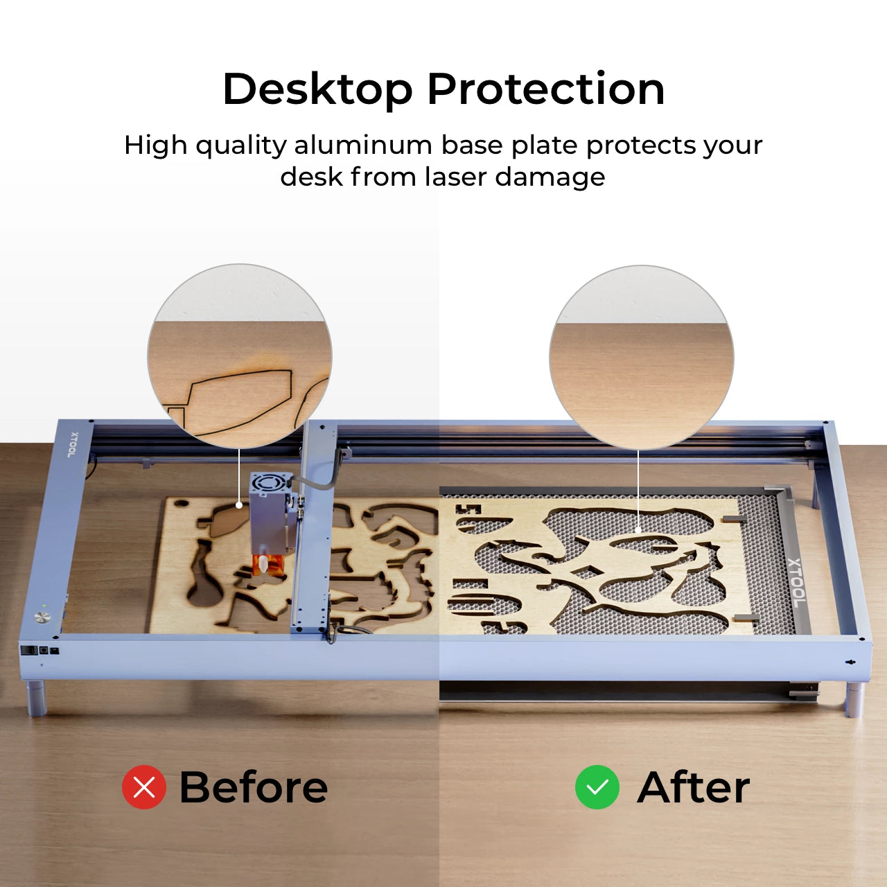  Honeycomb Laser Bed - 500 × 500 × 22mm Laser Working Table with  Aluminum Panel for XTool D1 /D1 Pro and Most Laser Engraver Cutting  Machine,Laser Engraver Accessories