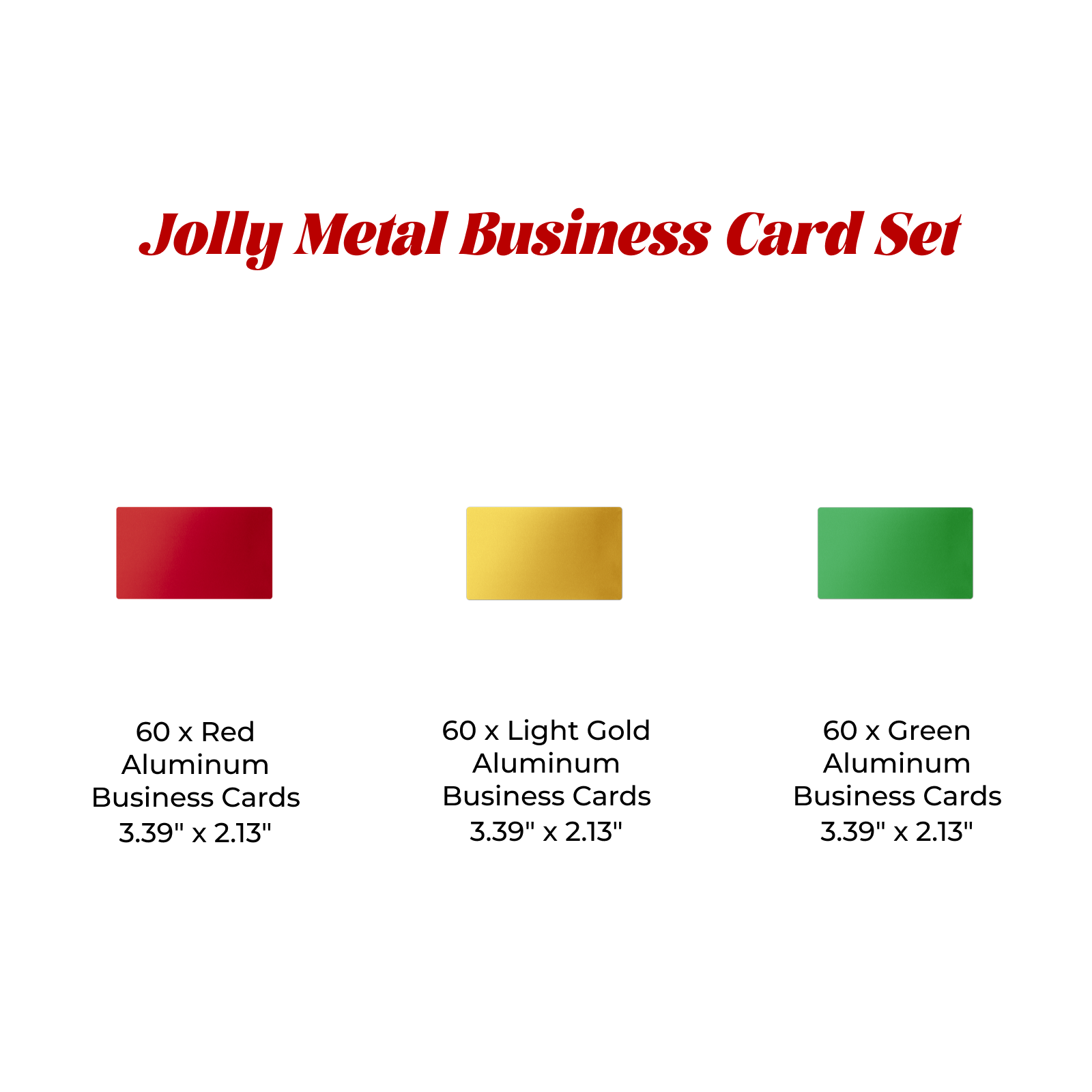 Jolly Metal Business Card Set (180pcs)