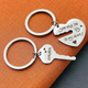 Stainless Steel Heart and Key Keychain Set (6pcs)