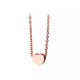 Rose Gold Stainless Steel Heart Necklace (6pcs)