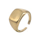 Brass Square Signet Rings (3pcs)