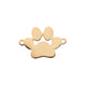 Gold Stainless Steel Dog Paw Hang Pendant (10pcs)