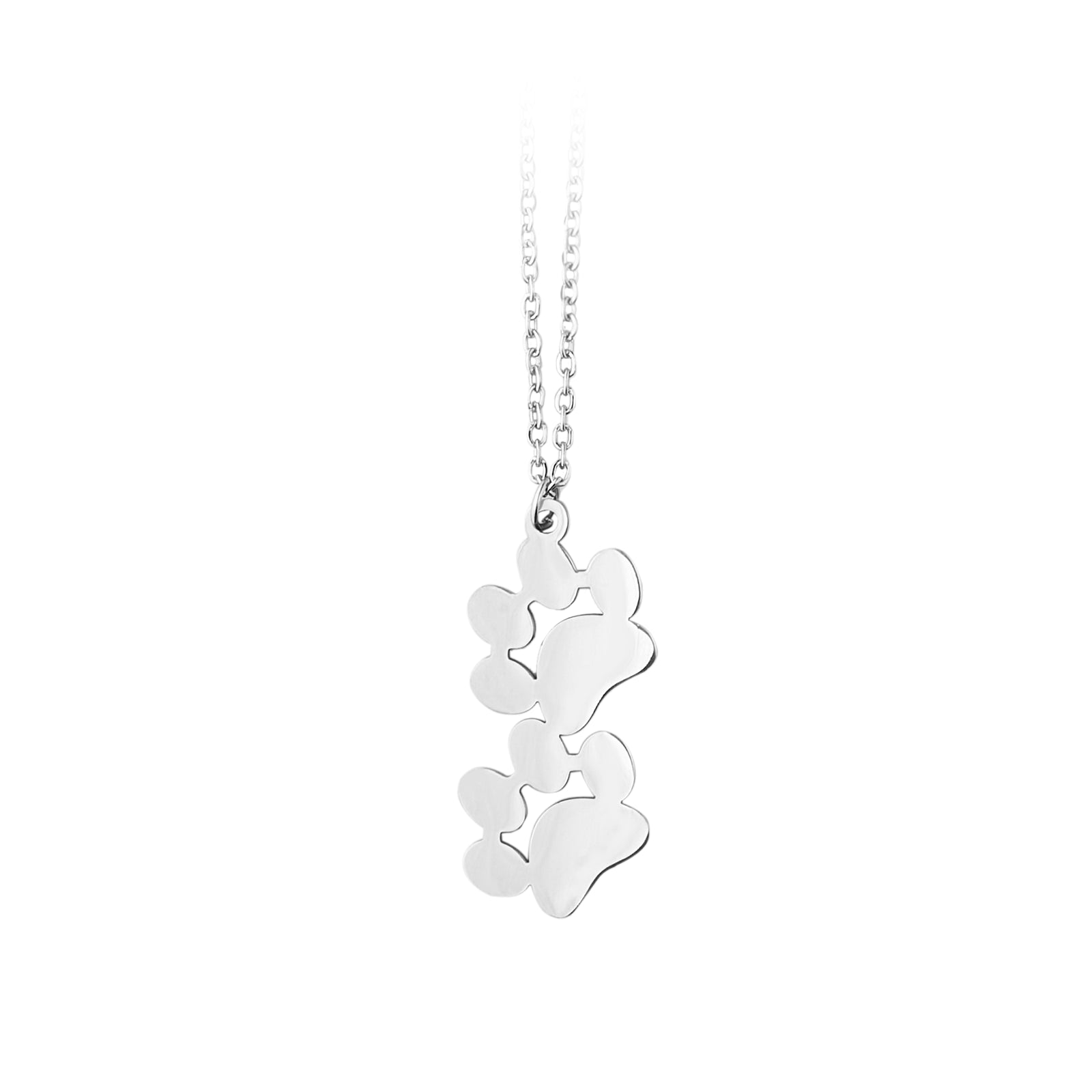 Stainless Steel Dog Paw Necklace (3pcs)