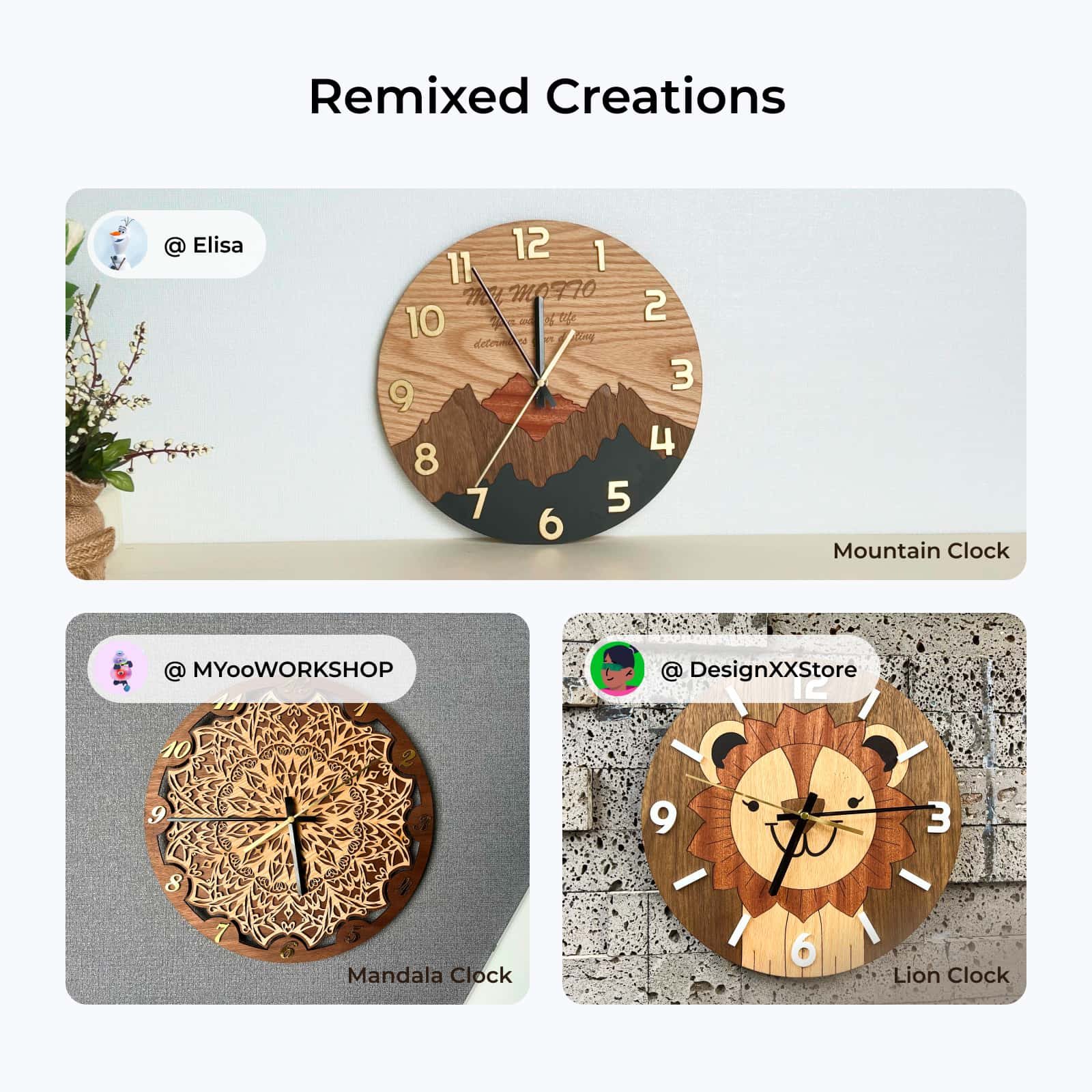 xTool DIY Clock Kit (materials package)