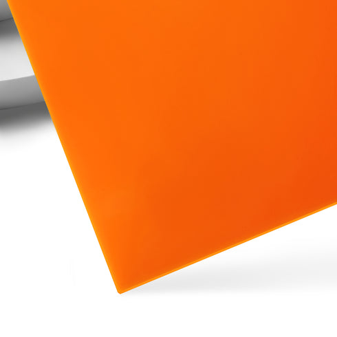 1/8" Orange Opaque Glossy Acrylic Sheet Plexiglass for Diode Laser Cutting (3pcs)