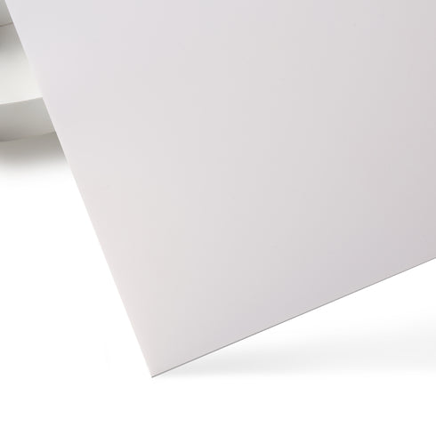 1/25" White Opaque Glossy Acrylic Sheet (10pcs)