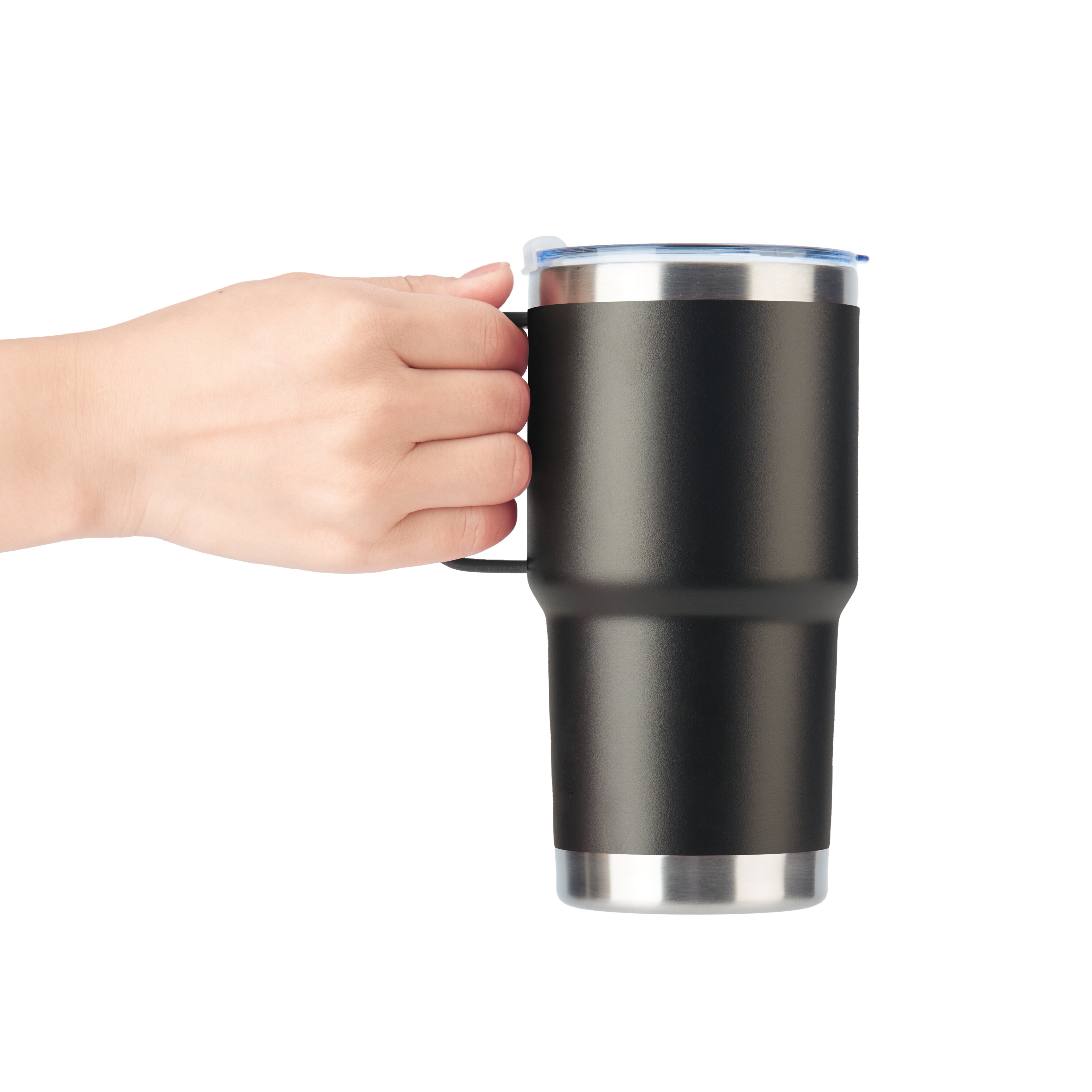 Black Tumbler Cup with Handle