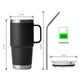 Black Stainless Steel Tumbler kit with Handle (20oz)