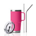 Barbie Pink Stainless Steel Tumbler kit with Handle (20oz)