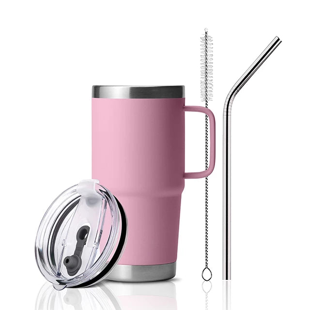 Barbie Pink Stainless Steel Tumbler kit with Handle (20oz)