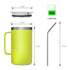 Chartreuse Stainless Steel Tumbler with Handle (24oz)