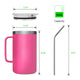 Bimini Pink Stainless Steel Tumbler with Handle (24oz)