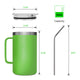 Apple Green Stainless Steel Tumbler with Handle (24oz)