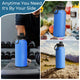 32oz Sky Blue Stainless Steel Insulated Water Bottle with Chug Cap