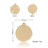 18K Gold Plated Round Lettering Pendant (10pcs)