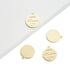 18K Gold Plated Round Lettering Pendant (10pcs)