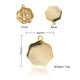 14K Gold Plated Oval Pattern Pendant (10pcs)