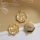 14K Gold Plated Oval Pattern Pendant (10pcs)