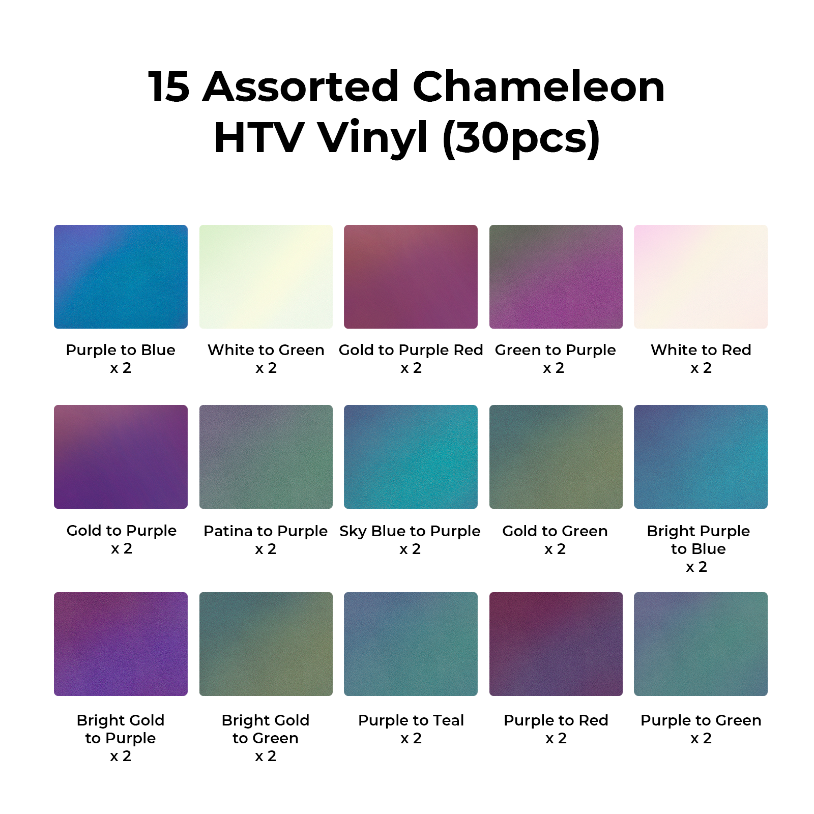 Chameleon PU Heat Transfer Vinyl (30pcs)