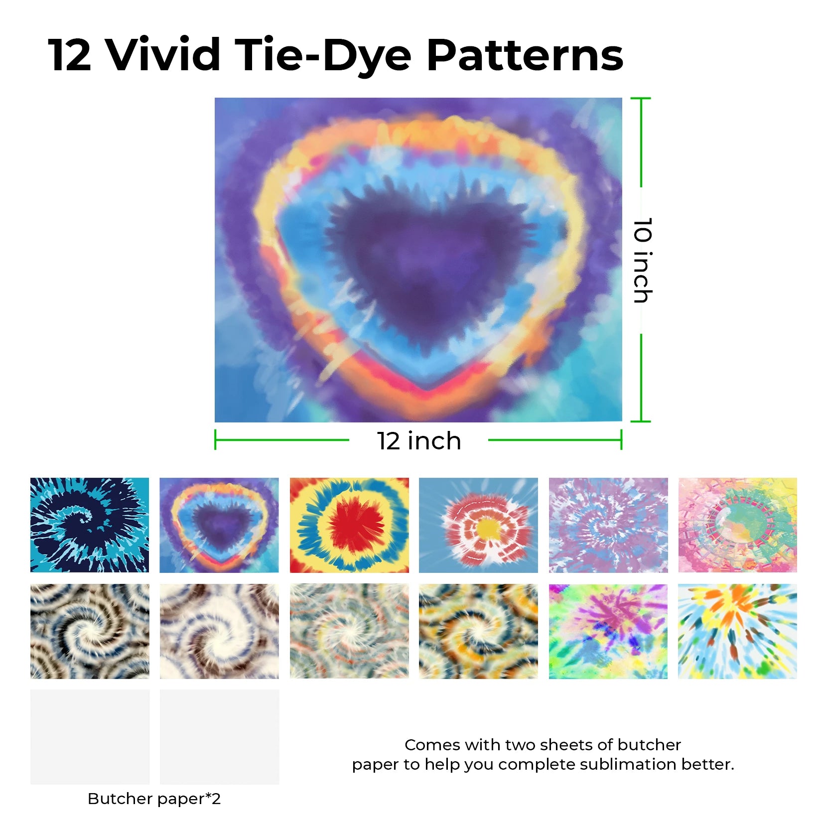 Tie-Dye Infusible Ink Transfer Sheets (14pcs) 12