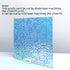 1/8" Iridescent Transparent Blue Film Water Ripple Acrylic Plexiglass (3pcs)