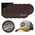 Brown to Silver Round Laserable PU Iron-on Patch (10pcs)