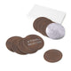 Brown to Silver Round Laserable PU Iron-on Patch (10pcs)