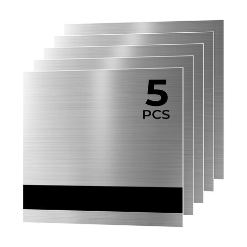 1/20" Laser Engraving Two-Tone Plastic Sheet Silver to Black Brushed (5pcs)