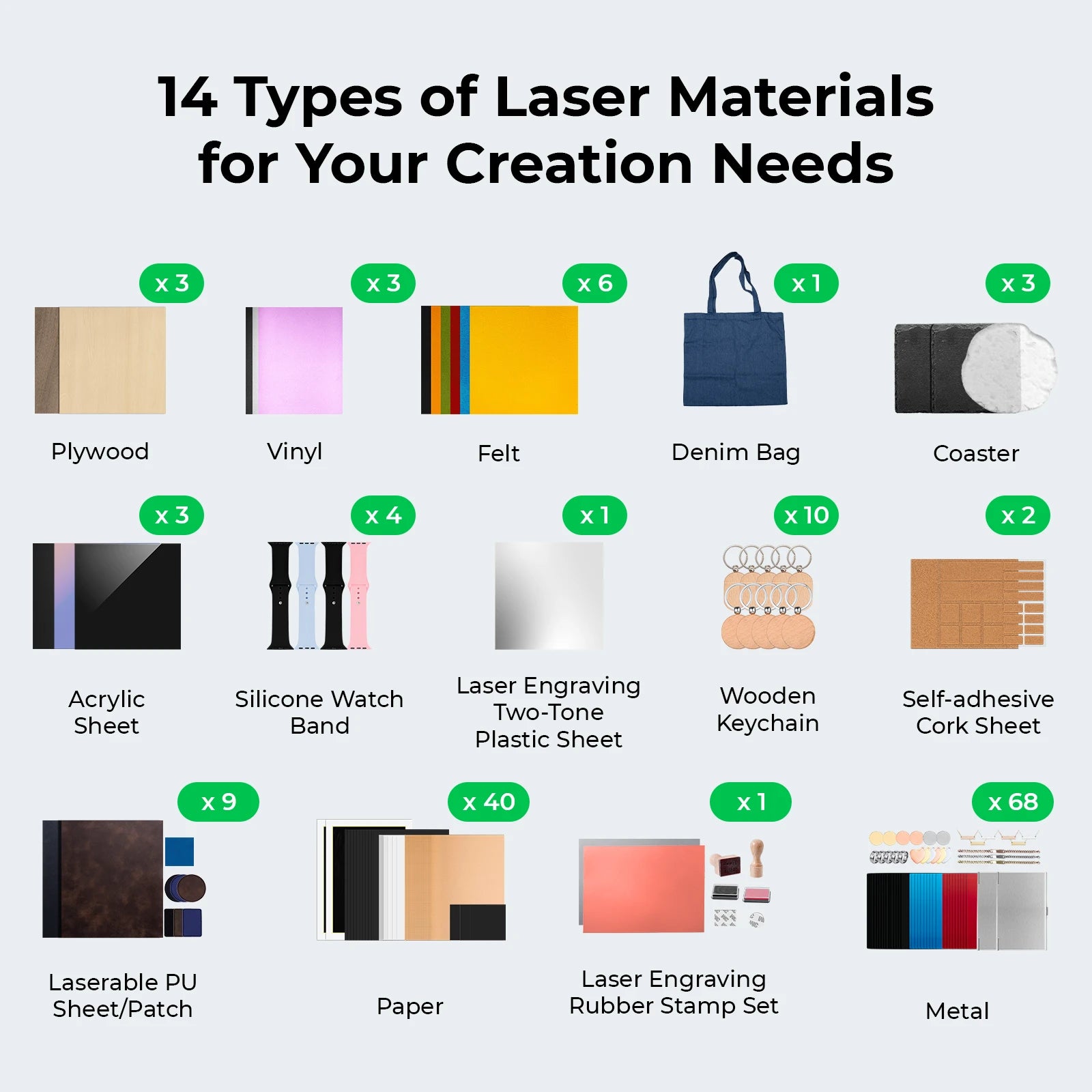 Ultimate Laser Material Kit (159pcs)