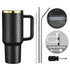 Black to Gold Stainless Steel Tumbler with Removable Handle (40oz)