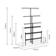 Black 6-Tier Jewelry Stand Organizer